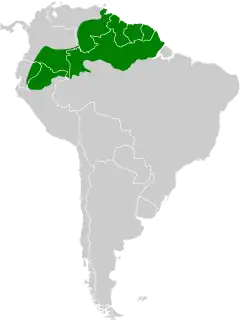 Distribución del trompetero aligrís