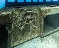 Rueda de timón de la Puente, corbeta Afonso Cerqueira, hundido en Madeira, Portugal.