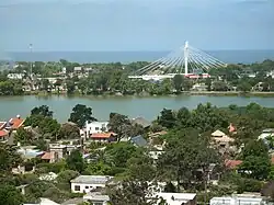 Puente colgante de las Américas, en Ciudad de la Costa