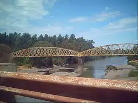 Puente sobre el río Perquilaquén, hoy declarado Monumento Nacional.