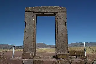 Puerta de la Luna en Tiahuanaco