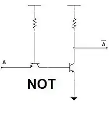 Inversor NPN lógica transistor a transistor