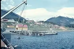 Puerto Williams en 1957.