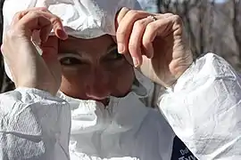 Trajes desechables; tela no tejida de HDPE