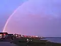 Vista del pueblo cerca de la orilla norte del río Puvirnituq