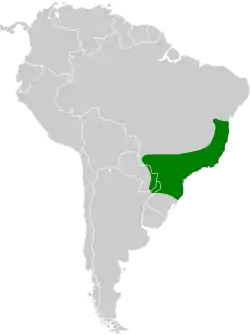 Distribución geográfica del ojodefuego aliblanco.