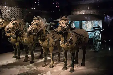 Carro de bronce del emperador.