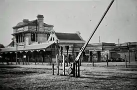 La estación, luego de la reforma (circa 1910).