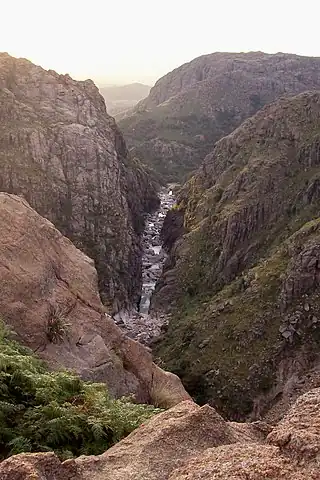 Nacimiento del río Mina Clavero.