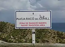 Racó del Conill, zona de tradición nudista.