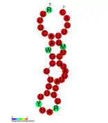 CRISPR-DR65:  Estructura secundaria tomada de la base de datos Rfam Familia  RF01378.