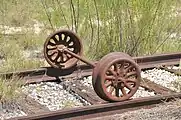 Eje ferroviario en el Museo del Transporte de Texas