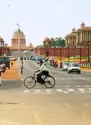 Rajpath con Rastrapati Bhavan en el fondo