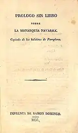 Estudio histórico escrito por Yanguas y Miranda, quien en esta ocasión oculta su nombre (1837)