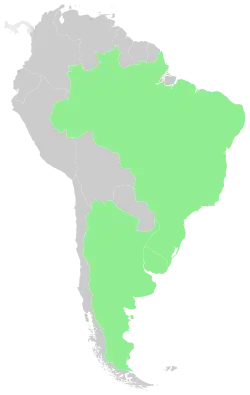 Distribución de Senecio pulcher.