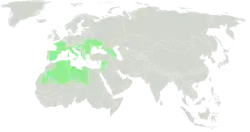 Distribución de S. leucanthemifolius.