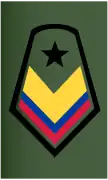 Insignia de SP Sargento Primero Ejército de Colombia.