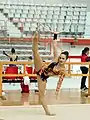 Ejercicio de aro en el mismo torneo.