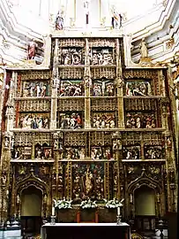 Retablo mayor de Santa María de El Paular, de Juan Guas, en alabastro policromado.