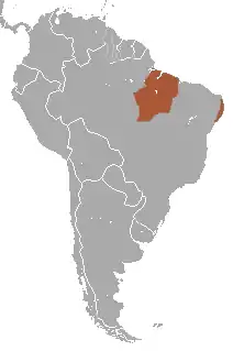 Distribución del Alouatta belzebul