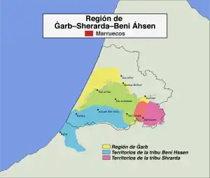      El Ġarb, en la región Garb-Chrarda-Beni Hsen