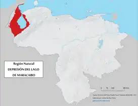 Ubicación de la región en Venezuela