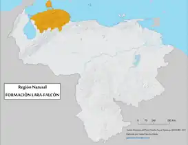 Ubicación de la región en Venezuela