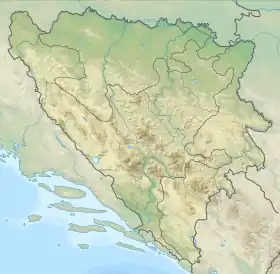 Milodraž ubicada en Bosnia y Herzegovina