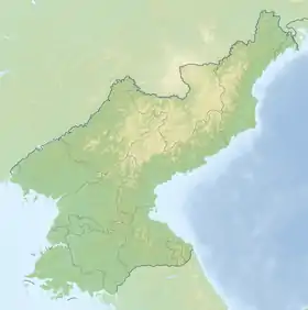 Lago Supung ubicada en Corea del Norte