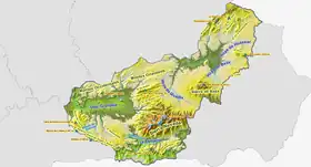 Localización en un mapa de la provincia de Granada