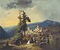Festival religioso en Manglisi, por K. Filippov (1871)