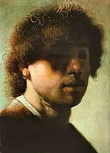 Rembrandt:  Autorretrato, (~1628).