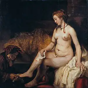 Betsabé con la carta del rey David, Rembrandt.