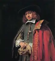 Retrato de Jan Six, 1654, un amigo rico de Rembrandt.