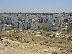 Foto tomada de la zona de Sidoarjo destruida por el lodo.