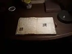 Réplica del diario de Ana Frank