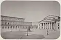 Invernadero de Maximiliano II entre el Königsbau y el Teatro Nacional en 1860. Foto: Joseph Albert.