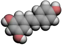 Estructura química de trans-resveratrol