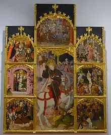 Visión general del retablo.