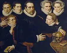 Retrato de familia, por Adriaen Thomasz. Key, 1583 (legado Villaescusa).