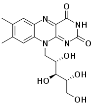 Estructura química de riboflavina