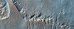 Crestas enigmáticas en Terra Meridiani de HiRISE, 2012. Terra Meridiani es una de las regiones más complejas de Marte.