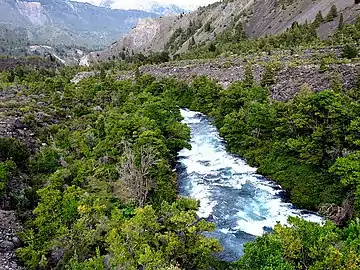 Rio laja, vista desde un mirador, senderos habilitados por el parque