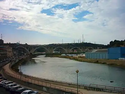 Vista aérea del Puente Vasco da Gama