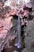 Paisaje fluvial en el paraje Los Amanaderos de Riodeva (Teruel), detalle del «Salto de las Yegüas» (2017).