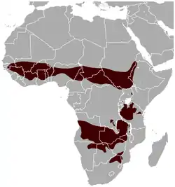 Distribución del antílope roano