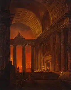 Incendio de Roma (1787), de Hubert Robert, Museo del Hermitage, San Petersburgo