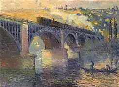 Robert Antoine Pinchon, Le Pont aux Anglais, soleil couchant, 1905