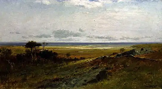 Cerca del océano (1879) óleo sobre lienzo, 57,1 x 102,8 cm (22,5 x 40,5 pulgadas), Museo Smithsonian de Arte Americano, Washington DC