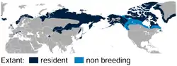 Distribución de Lagopus muta.